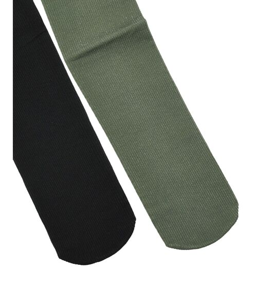 UN3D.（アンスリード）の「【FAKUI】バイカラータイツ（タイツ/ストッキング・レディース・ブラウン/カーキ・FREE）」の6枚目の写真