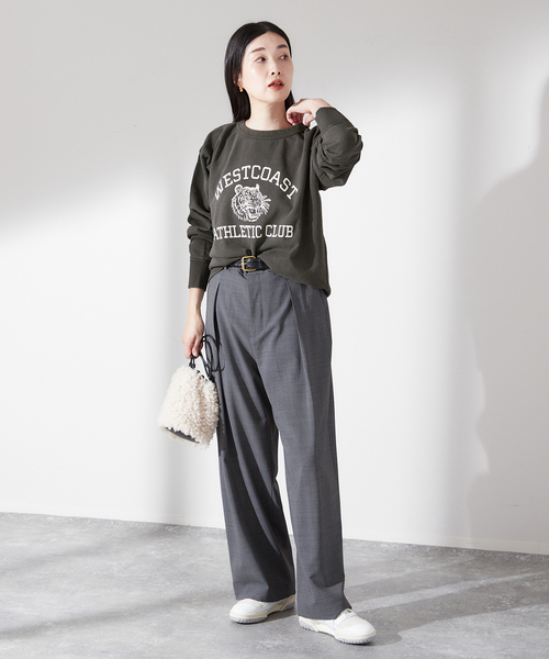 MIXTA（ミクスタ）の「【MIXTA/ミクスタ】WEST CORST CREW SWEATSHIRTS：スウェット（スウェット・レディース・ブラック/アイボリー・MEDIUM）」の12枚目の写真