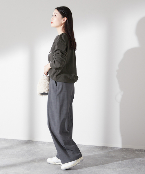 MIXTA（ミクスタ）の「【MIXTA/ミクスタ】WEST CORST CREW SWEATSHIRTS：スウェット（スウェット・レディース・ブラック/アイボリー・MEDIUM）」の6枚目の写真