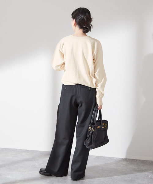 MIXTA（ミクスタ）の「【MIXTA/ミクスタ】WEST CORST CREW SWEATSHIRTS：スウェット（スウェット・レディース・ブラック/アイボリー・MEDIUM）」の20枚目の写真