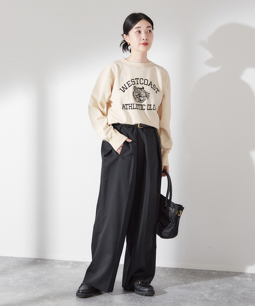 MIXTA（ミクスタ）の「【MIXTA/ミクスタ】WEST CORST CREW SWEATSHIRTS：スウェット（スウェット・レディース・ブラック/アイボリー・MEDIUM）」の15枚目の写真