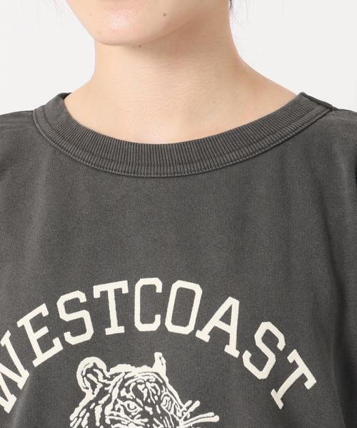 MIXTA（ミクスタ）の「【MIXTA/ミクスタ】WEST CORST CREW SWEATSHIRTS：スウェット（スウェット・レディース・ブラック/アイボリー・MEDIUM）」の4枚目の写真