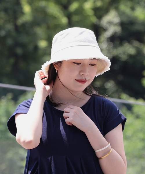 BEAMS HEART（ビームスハート）の「BEAMS HEART / つば先 フリンジハット（ハット・レディース・ベージュ/サックスブルー/ブラック/ホワイト系その他5・FREE）」の21枚目の写真