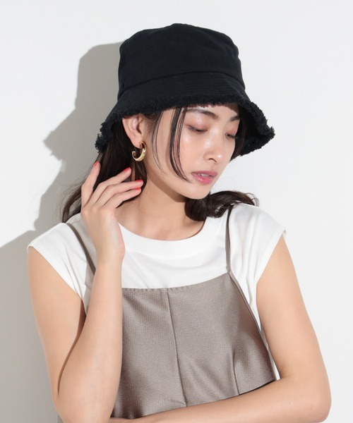 BEAMS HEART（ビームスハート）の「BEAMS HEART / つば先 フリンジハット（ハット・レディース・ベージュ/サックスブルー/ブラック/ホワイト系その他5・FREE）」の17枚目の写真