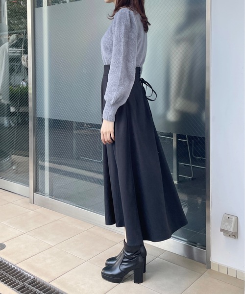 one way（ワンウェイ）の「バックレースアップフレアスカート（スカート・レディース・グレー/ブラック/ブラウン・FREE）」の11枚目の写真