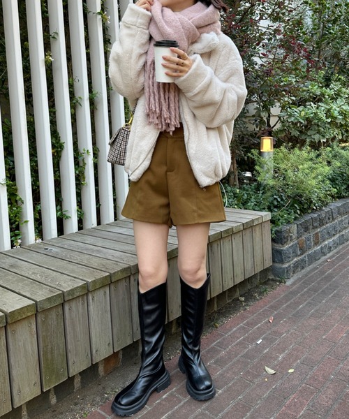 CLEA（クレア）の「フェイクファーブルゾン（ブルゾン・レディース・アイボリー/ライトグレー/モカ・FREE）」の7枚目の写真