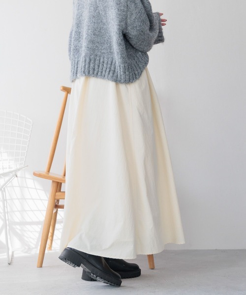LEPSIM(レプシィム)の「ベルト付きギャザースカート 989939(スカート・レディース・アイボリー/ブラック/カーキ・FREE)」の5枚目の写真