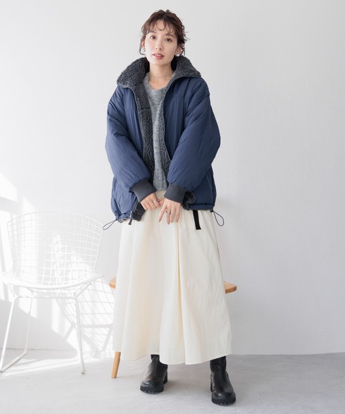 LEPSIM(レプシィム)の「ベルト付きギャザースカート 989939(スカート・レディース・アイボリー/ブラック/カーキ・FREE)」の9枚目の写真