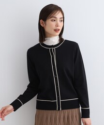 INDIVI（インディヴィ）の「◆【洗える／SETUP可能】ラメラインニットカーディガン（カーディガン/ボレロ）」