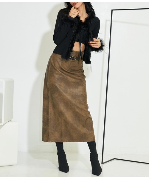 LATINA（ラティーナ）の「フェイクファー フロントリボン カーディガン 長袖（カーディガン/ボレロ・レディース・ブラック/ベージュ・FREE）」の13枚目の写真