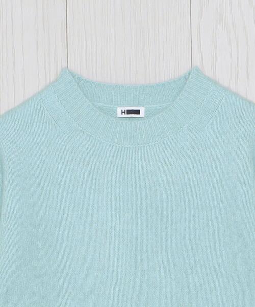 H　BEAUTY&YOUTH UNITED ARROWS（エイチビューティーアンドユースユナイテッドアローズ）の「＜H＞ウールフォックスブレンドニットプルオーバー（ニット/セーター・レディース・ブラック/ライトブルー・FREE）」の7枚目の写真