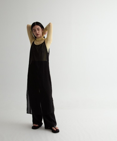 Uenui(ウニュイ)の「seethrough tops(Tシャツ/カットソー・レディース・ホワイト/イエロー/ブラック・FREE)」の8枚目の写真