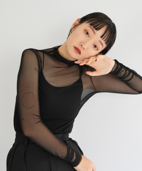 Uenui(ウニュイ)の「seethrough tops(Tシャツ/カットソー・レディース・ホワイト/イエロー/ブラック・FREE)」の18枚目の写真