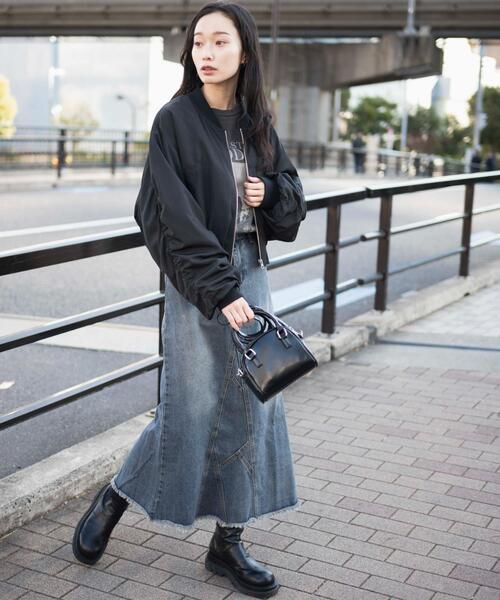 WEGO(ウィゴー)の「WEGO/ショートMA-1(MA-1・レディース・ブラック/カーキ・FREE)」の6枚目の写真