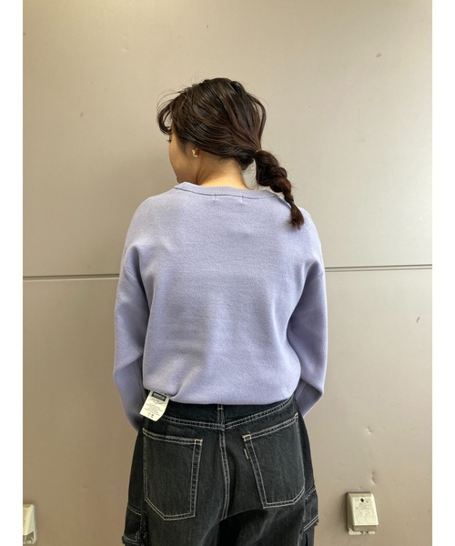 RODEO CROWNS WIDE BOWL（ロデオクラウンズワイドボウル）の「メンズスウェットライクジャガードニットトップス（ニット/セーター・メンズ・ライトブルー/ブラック/グレー×ホワイト・MEDIUM/LARGE）」の11枚目の写真
