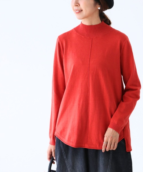 sanpo kuschel（サンポクシェル）の「買い物上手さんが買う カラバリニットトップス（ニット/セーター・レディース・パープル/ベージュ/レッド/ブルー/グレー・FREE）」の5枚目の写真