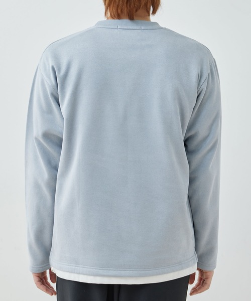  j.n.r.d（ジェー・エヌ・アール・ディー）の「j.n.r.d/スウェードワンポイントレイヤードプルオーバー（Tシャツ/カットソー・メンズ・サックスブルー/キナリ/ライトグリーン・L/LL/M）」の14枚目の写真