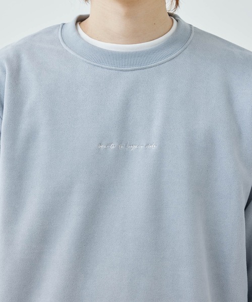  j.n.r.d（ジェー・エヌ・アール・ディー）の「j.n.r.d/スウェードワンポイントレイヤードプルオーバー（Tシャツ/カットソー・メンズ・サックスブルー/キナリ/ライトグリーン・L/LL/M）」の15枚目の写真