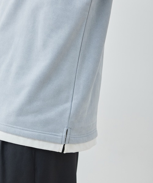  j.n.r.d（ジェー・エヌ・アール・ディー）の「j.n.r.d/スウェードワンポイントレイヤードプルオーバー（Tシャツ/カットソー・メンズ・サックスブルー/キナリ/ライトグリーン・L/LL/M）」の19枚目の写真