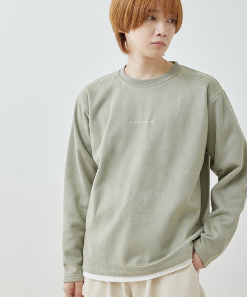  j.n.r.d（ジェー・エヌ・アール・ディー）の「j.n.r.d/スウェードワンポイントレイヤードプルオーバー（Tシャツ/カットソー・メンズ・サックスブルー/キナリ/ライトグリーン・L/LL/M）」の21枚目の写真