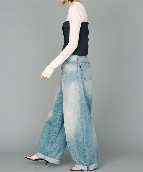 BABYLONE（バビロン）の「シアーフライスクルーネックプルオーバー（Tシャツ/カットソー・レディース・オフホワイト/チャコール/サーモンピンク・フリー）」の22枚目の写真