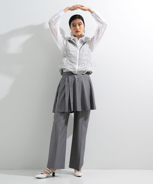 Ray BEAMS(レイビームス)の「Ray BEAMS / ピンストライプ プリーツ ミニ スカート(スカート・レディース・グレー/ネイビー・0/1)」の10枚目の写真