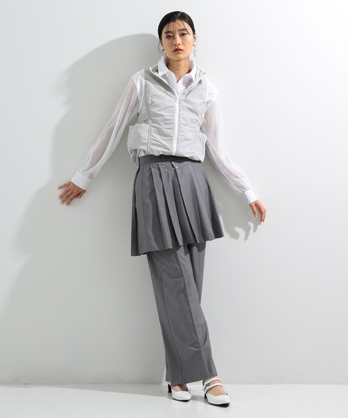 Ray BEAMS(レイビームス)の「Ray BEAMS / ピンストライプ プリーツ ミニ スカート(スカート・レディース・グレー/ネイビー・0/1)」の11枚目の写真