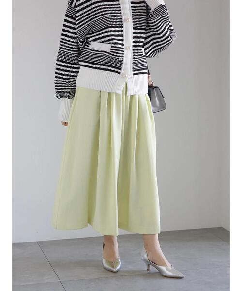 Te chichi（テチチ）の「ツイルタックギャザースカート（スカート・レディース・イエロー/ネイビー/ブルー・F）」の4枚目の写真