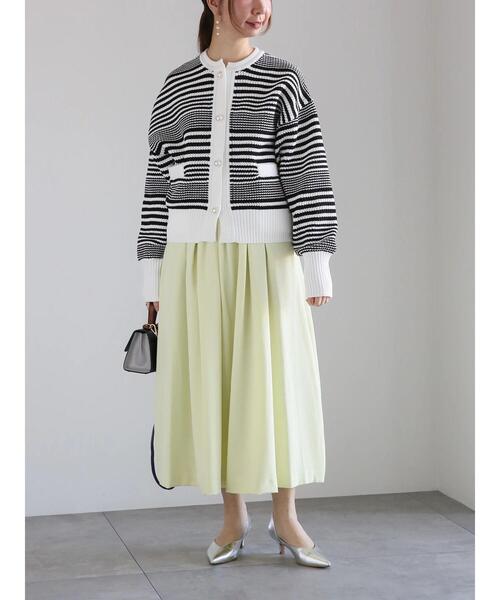 Te chichi（テチチ）の「ツイルタックギャザースカート（スカート・レディース・イエロー/ネイビー/ブルー・F）」の6枚目の写真