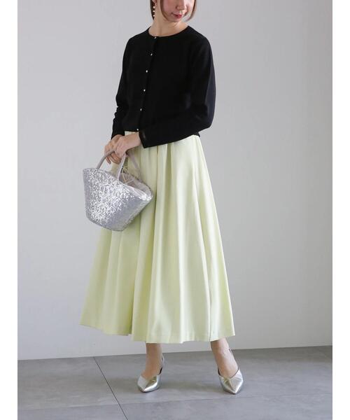 Te chichi（テチチ）の「ツイルタックギャザースカート（スカート・レディース・イエロー/ネイビー/ブルー・F）」の8枚目の写真