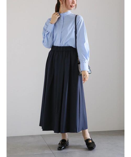 Te chichi（テチチ）の「ツイルタックギャザースカート（スカート・レディース・イエロー/ネイビー/ブルー・F）」の11枚目の写真