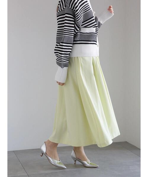 Te chichi（テチチ）の「ツイルタックギャザースカート（スカート・レディース・イエロー/ネイビー/ブルー・F）」の13枚目の写真