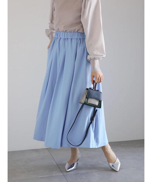 Te chichi（テチチ）の「ツイルタックギャザースカート（スカート・レディース・イエロー/ネイビー/ブルー・F）」の14枚目の写真