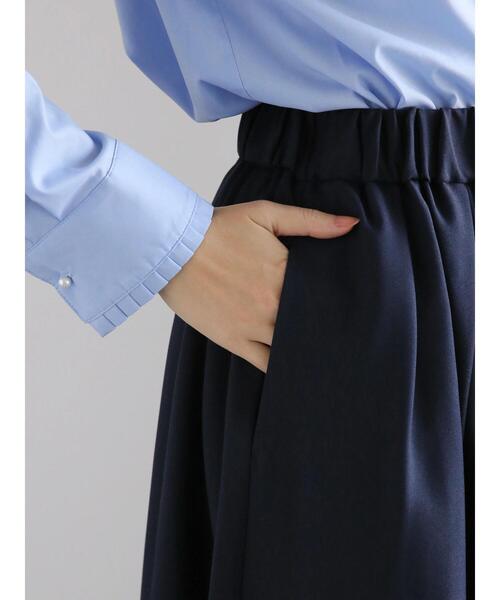 Te chichi（テチチ）の「ツイルタックギャザースカート（スカート・レディース・イエロー/ネイビー/ブルー・F）」の18枚目の写真