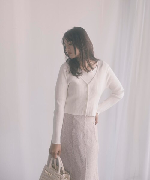 PROPORTION BODY DRESSING(プロポーションボディドレッシング)の「アンサンブルニットセット / 1214170212(ニット/セーター・レディース・ブラック/ホワイト系その他/ブルー・SMALL/MEDIUM)」の10枚目の写真