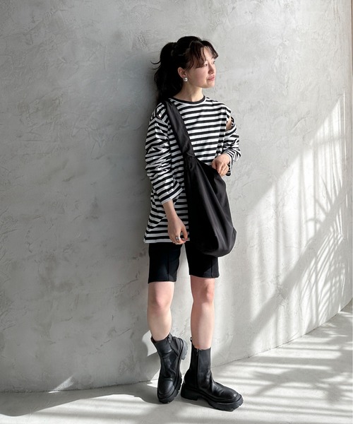 feepur（フェピュール）の「カットリブバイカーパンツ（その他パンツ・レディース・ブラック・MEDIUM）」の10枚目の写真