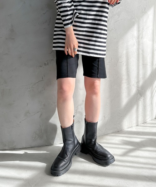 feepur（フェピュール）の「カットリブバイカーパンツ（その他パンツ・レディース・ブラック・MEDIUM）」の12枚目の写真