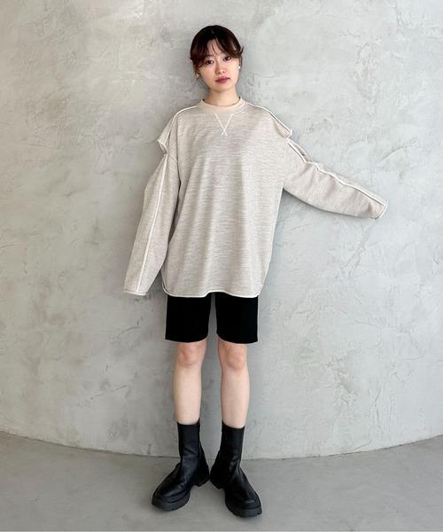 versionofyouバイカーリブパンツ カットリブバイカーパンツ（その他パンツ）｜feepur