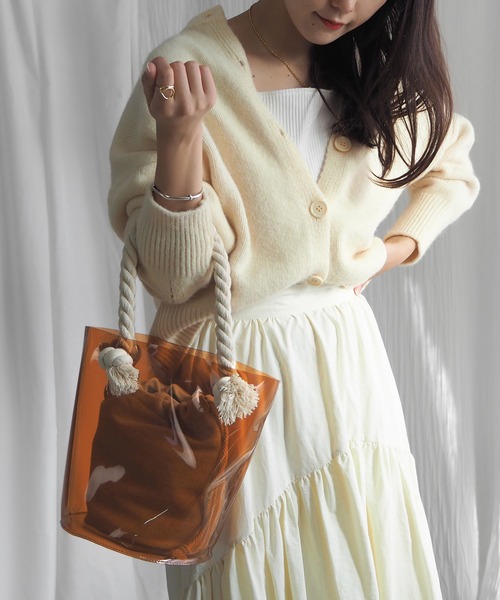 minia(ミニア)の「ロープクリアバケツバッグ(ハンドバッグ・レディース・ブラウン/グレー/クリア・FREE)」の13枚目の写真