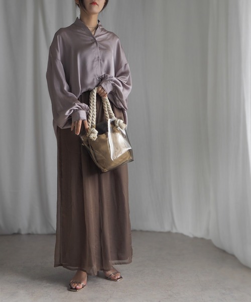 minia(ミニア)の「ロープクリアバケツバッグ(ハンドバッグ・レディース・ブラウン/グレー/クリア・FREE)」の21枚目の写真