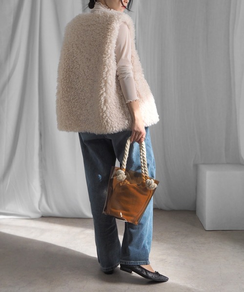 minia(ミニア)の「ロープクリアバケツバッグ(ハンドバッグ・レディース・ブラウン/グレー/クリア・FREE)」の16枚目の写真