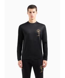 EMPORIO ARMANI | 【エンポリオ アルマーニ】ASV 春節 トップス リヨセル混紡ジャージー ドラゴン刺繍(Tシャツ/カットソー)