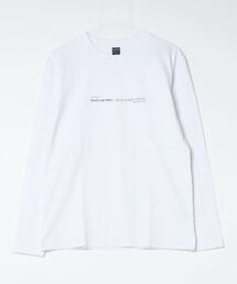 コットン天竺 / メッセージロゴ プリント クルーネック ロンTee(長袖)