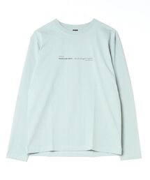 コットン天竺 / メッセージロゴ プリント クルーネック ロンTee(長袖)