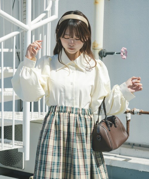 kutir(クティール)の「【クティールとレトロ】スカーフ付きブラウス(シャツ/ブラウス・レディース・アイボリー/ブラック/ブルー/ネイビー・FREE)」の10枚目の写真