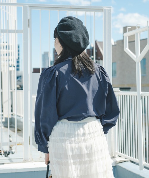 kutir(クティール)の「【クティールとレトロ】スカーフ付きブラウス(シャツ/ブラウス・レディース・アイボリー/ブラック/ブルー/ネイビー・FREE)」の14枚目の写真