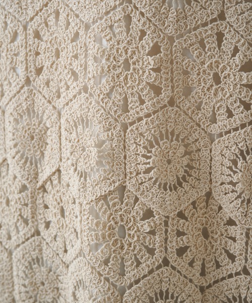 PUAL CE CIN（ピュアルセシン）の「かぎ針編み風微配色ワンピース（ワンピース・レディース・その他1・FREE）」の5枚目の写真