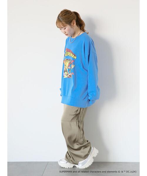 ehka sopo(エヘカソポ)の「【WarnerBros.】プリントスウェット(Tシャツ/カットソー・レディース・グリーン/ピンク/サックスブルー/ブラック/オフホワイト・F)」の16枚目の写真