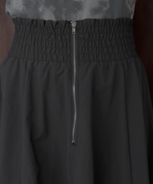hellam(へラム)の「ギャザーフレアZIPスカート(スカート・レディース・ブラック/チャコール/ホワイト・FREE)」の14枚目の写真