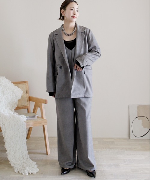 ECRIRE（エクリール）の「【ECRIRE by 陽】バックリボンサロペット【セットアップ対応】（ワンピース・レディース・ブラック/グレー/ベージュ・M）」の16枚目の写真